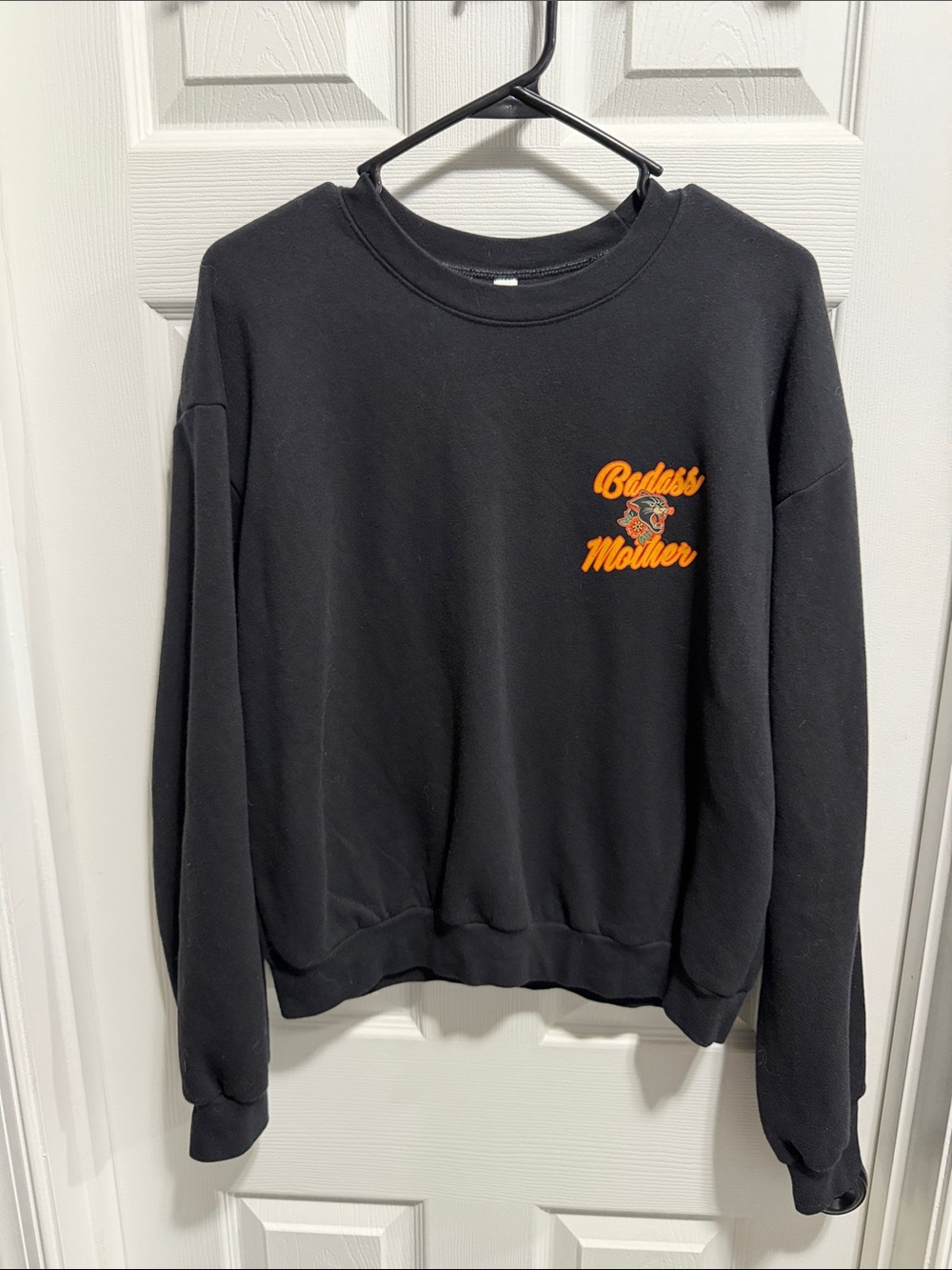 American Apparel Cropped Crew “Badass Mother”